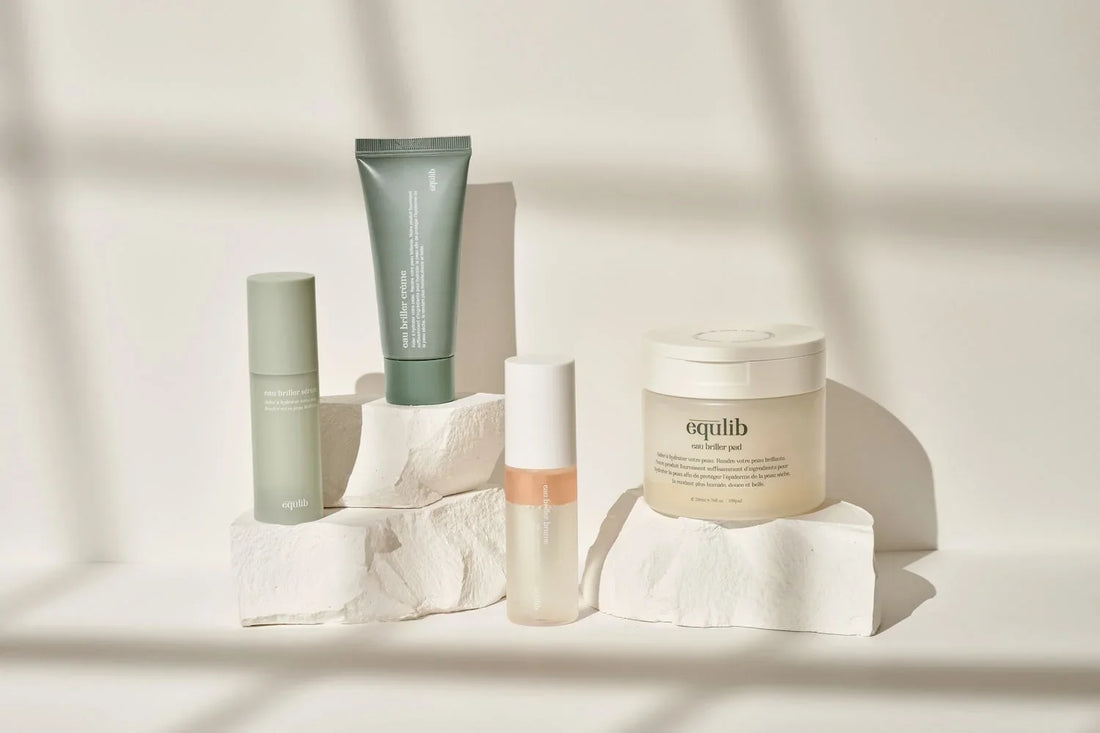 Equlib Korean skincare products from the Eau Briller range