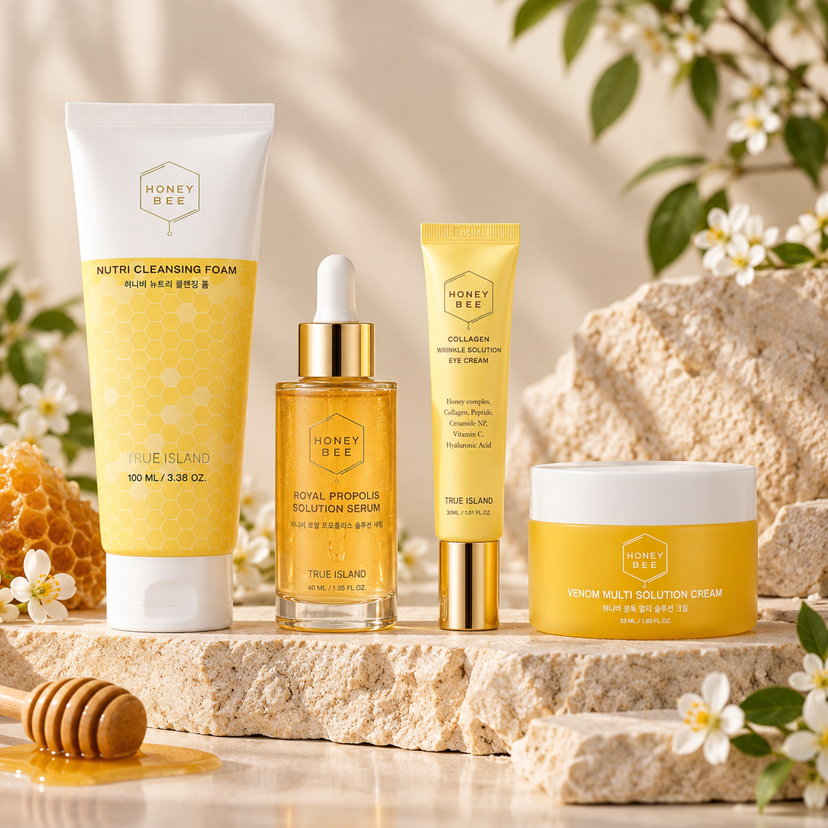 Honey Bee 4-step Korean skincare discovery kit