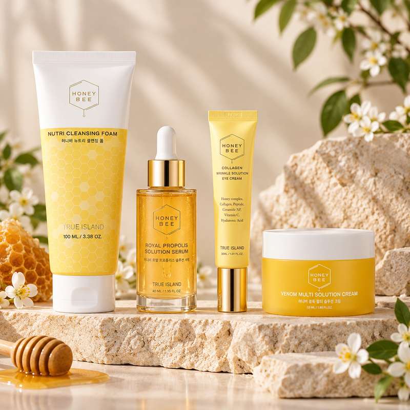 Honey Bee 4-step Korean skincare discovery kit